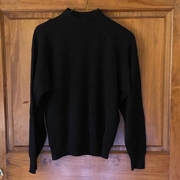 Casual Corner Black Cashmere Long-Sleeve Sweater - M - Picture 1 of 4